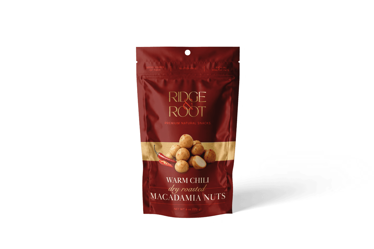 Warm Chili dry roasted macadamia nuts pouch