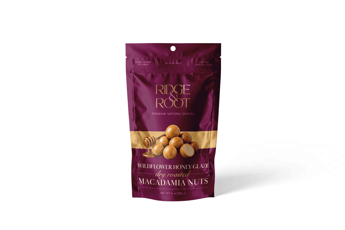 Honey Glazed dry roasted macadamia nuts pouch