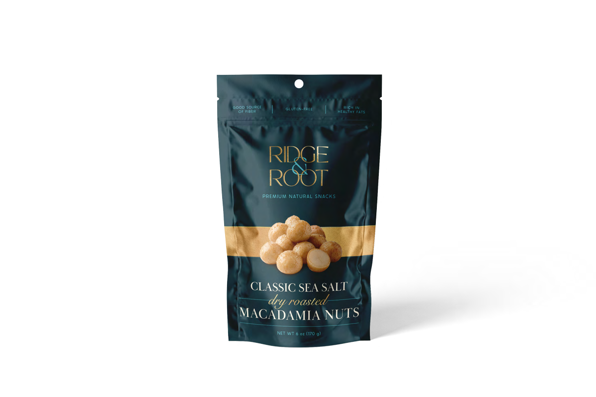 Classic Sea Salt dry roasted macadamia nuts pouch